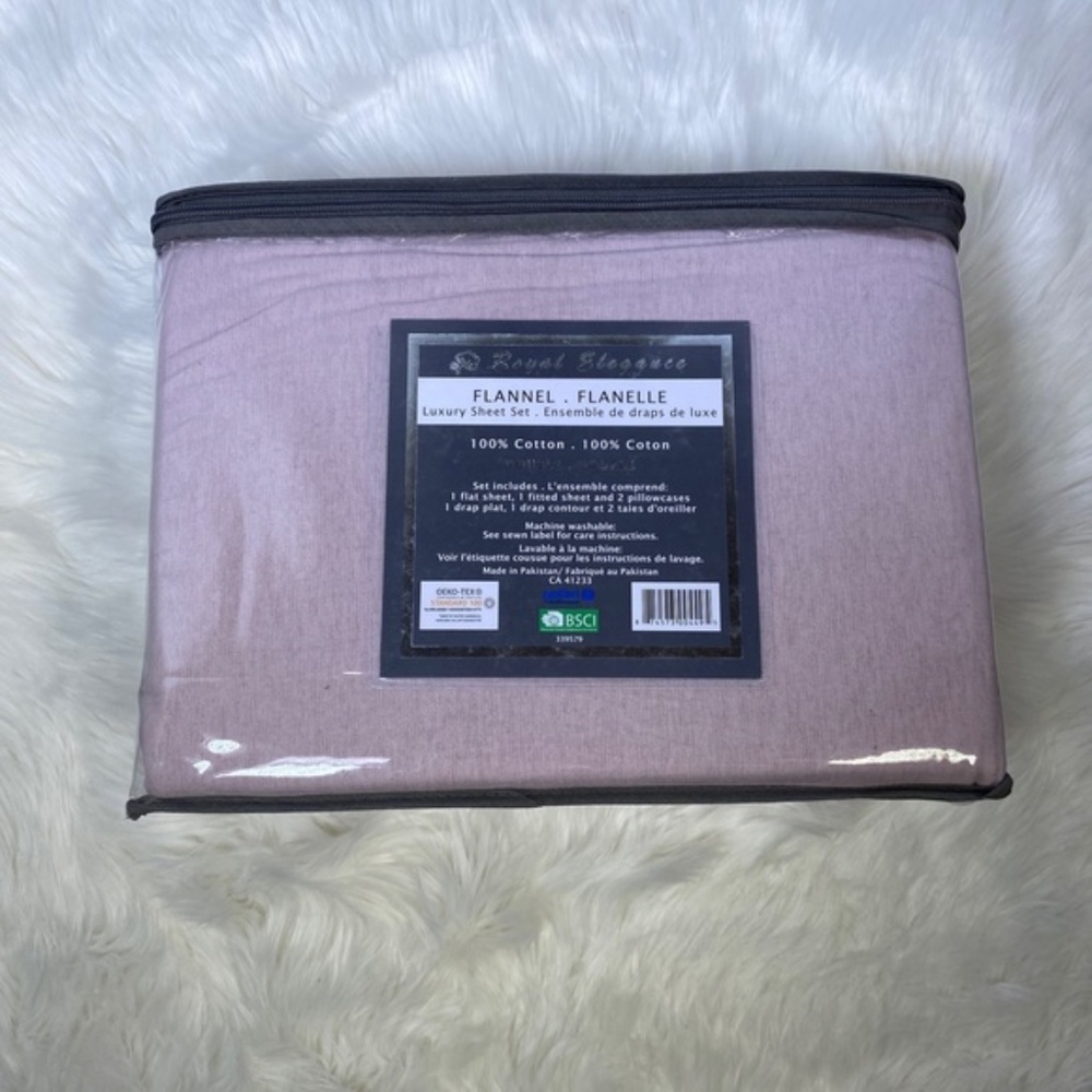 ⭐️SEE NEW LISTING⭐️Full 4pc Dusty Rose Flannel Bedsheets - Picture 3 of 4